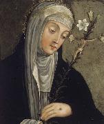unknow artist St Catherine of Siena oil painting on canvas